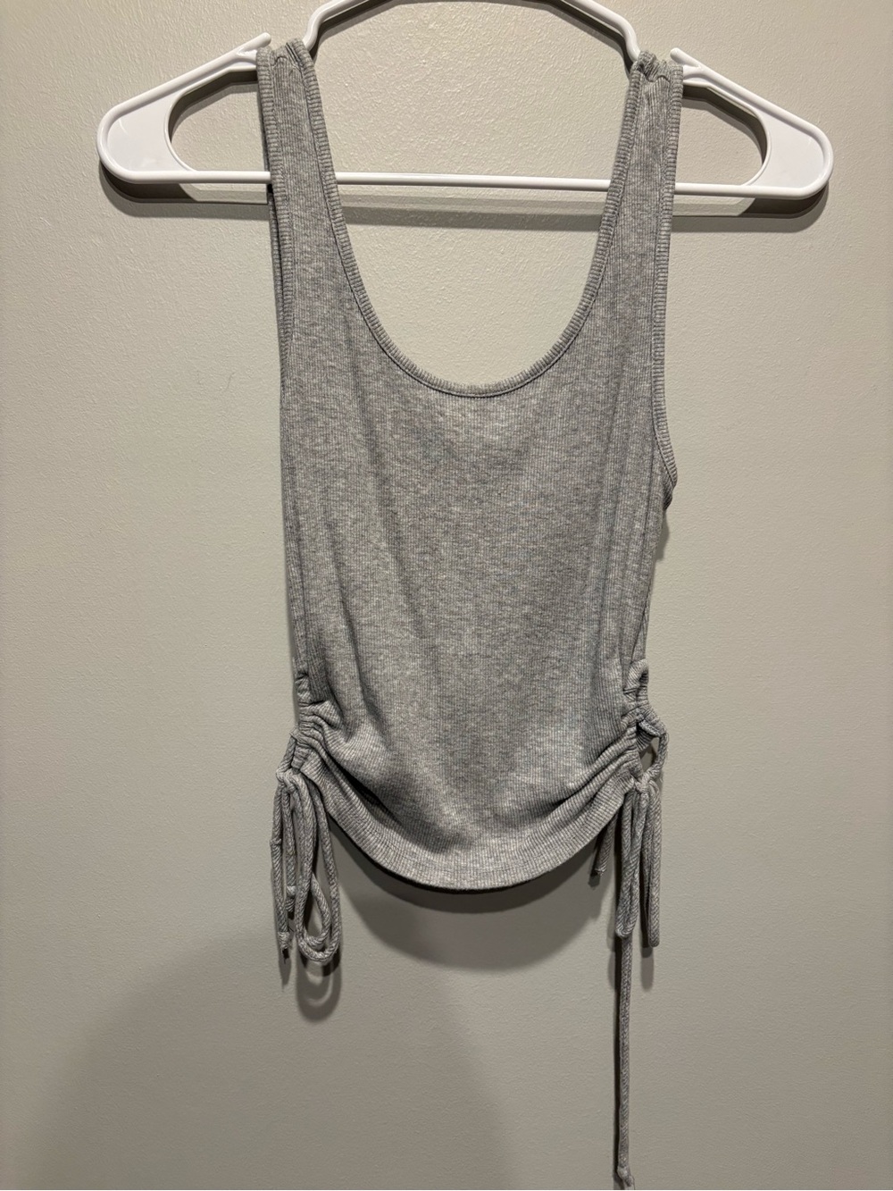 Women’s Gray Side-Tie Tank Top
